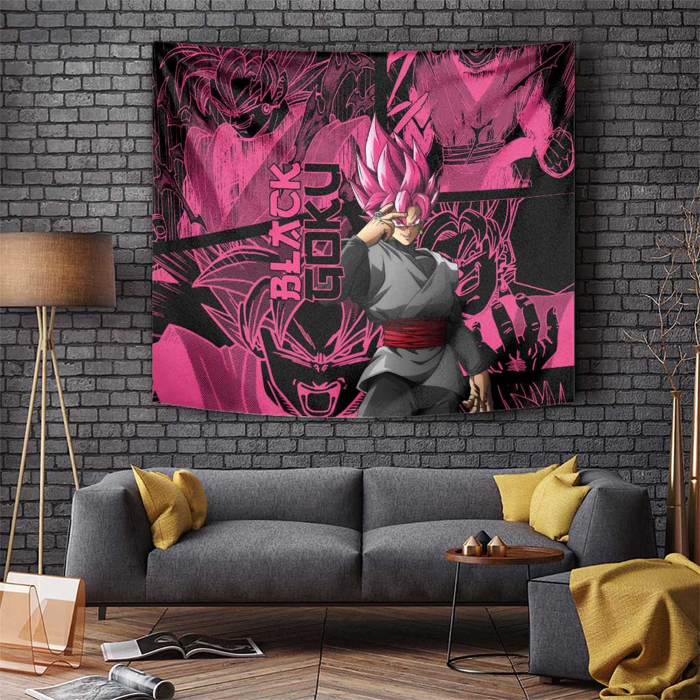 Goku Black Rose - Dragon Ball Tapestry Pattern Anime Mix Manga Style