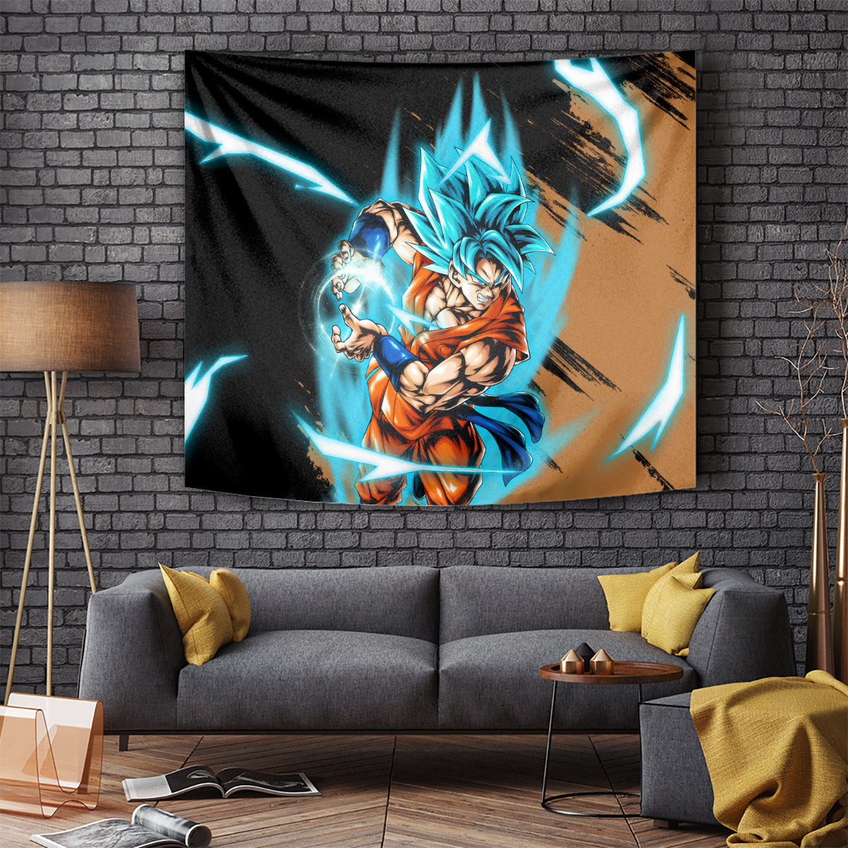 Goku Blue Anime Dragon Ball Tapestry