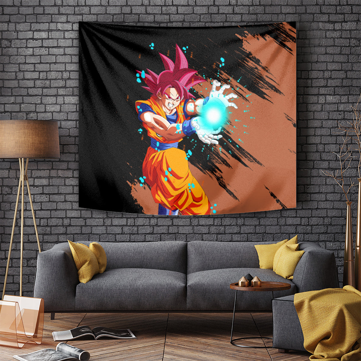 Goku Saiyan God Tapestry