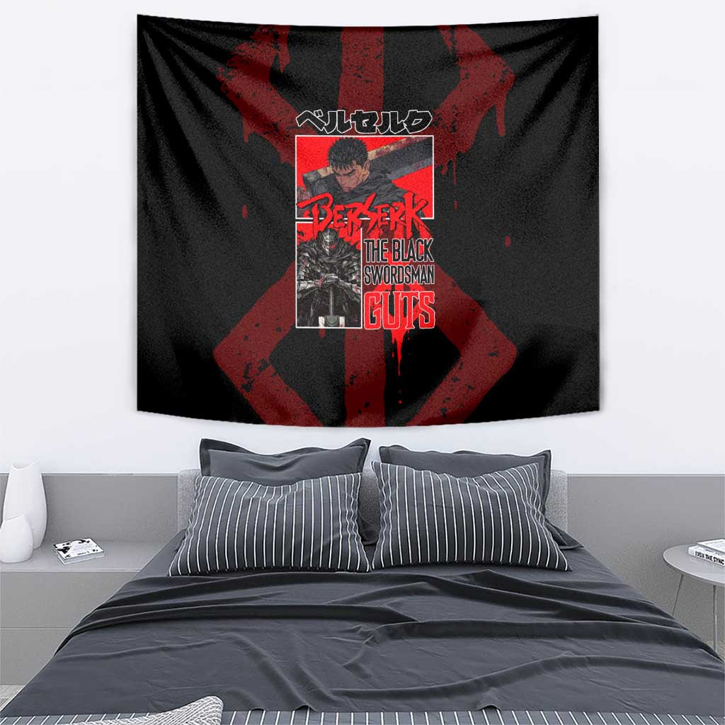 Guts Berserk Tapestry Anime Style