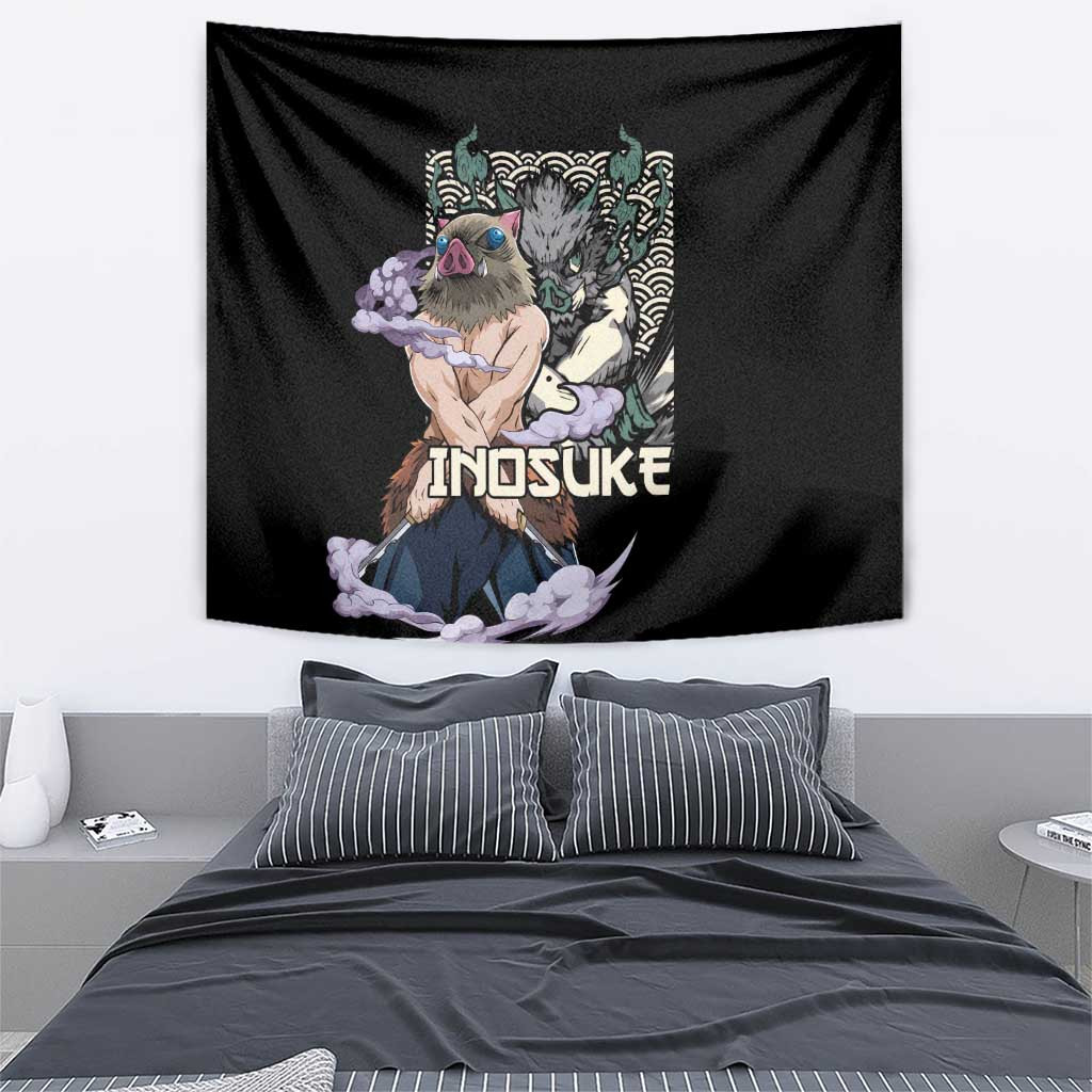 Hashibira Inosuke Demon Slayer Tapestry Anime Style