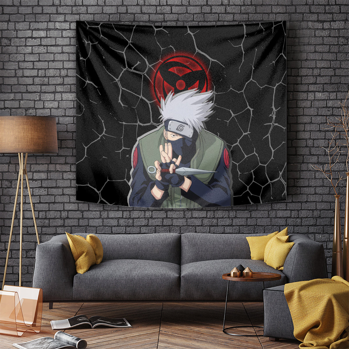 Hatake Kakashi Sharingan Eyes Tapestry