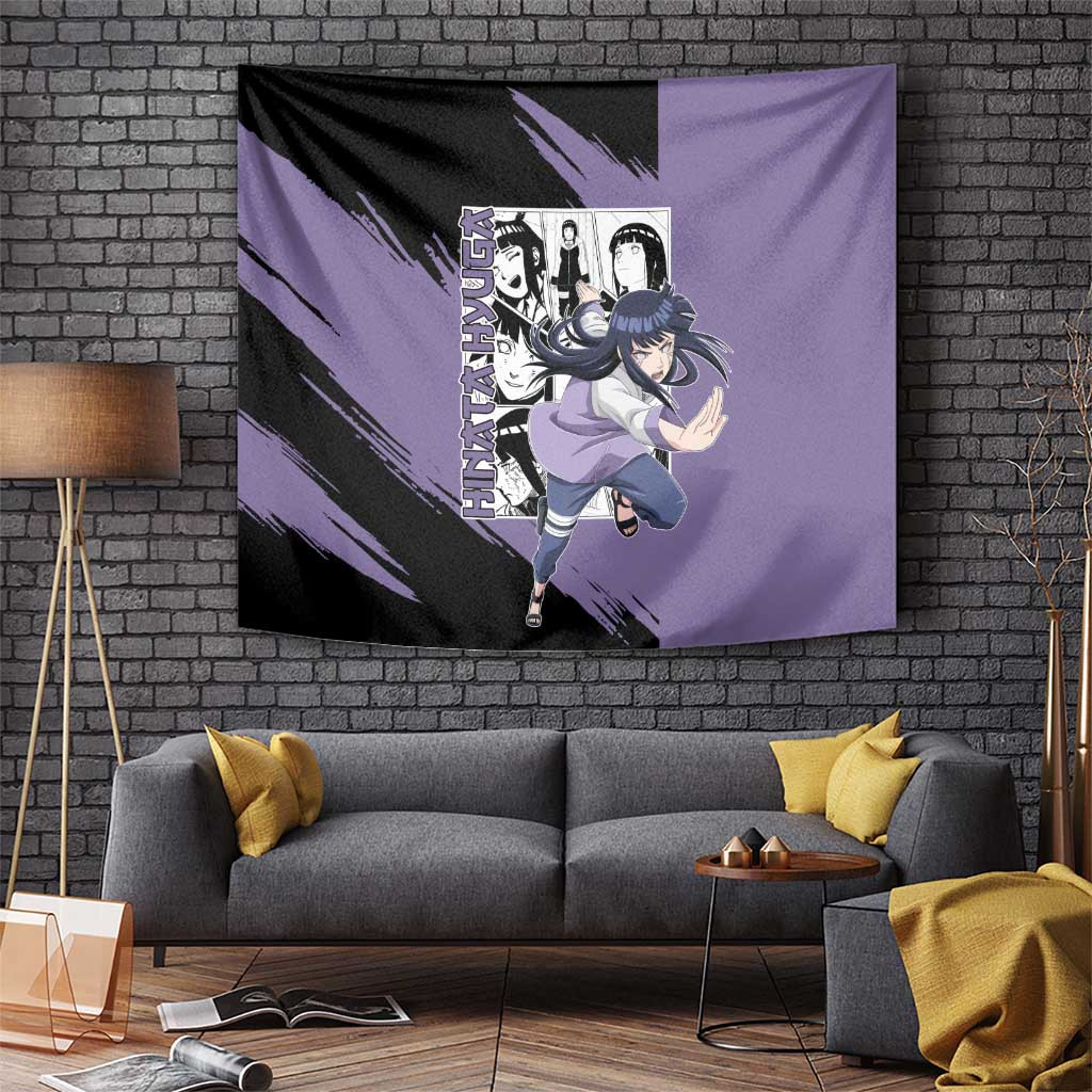 Hinata Hyuga - Naruto Tapestry Anime Mix Manga Style