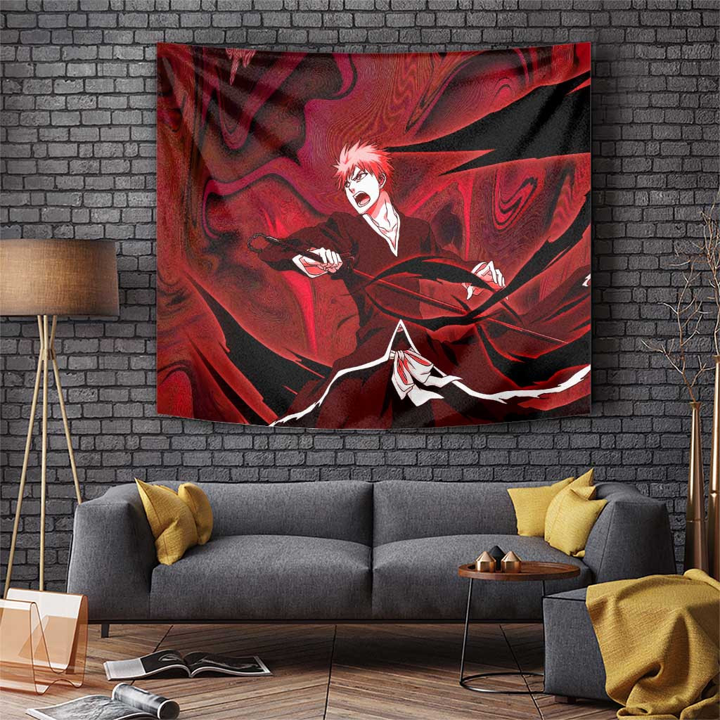 Ichigo True Shikai Bleach Tapestry Anime Mix Trippy Style