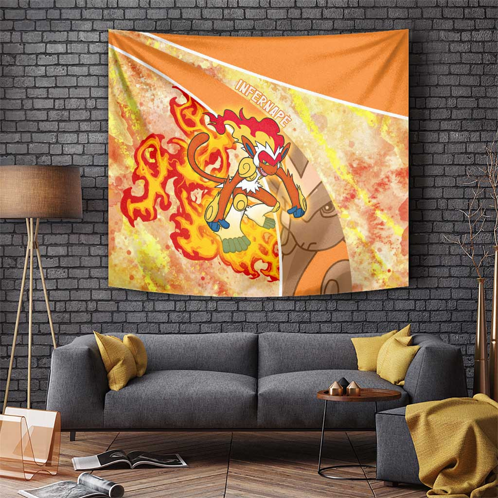 Infernape - Pokemon Tapestry Anime Style