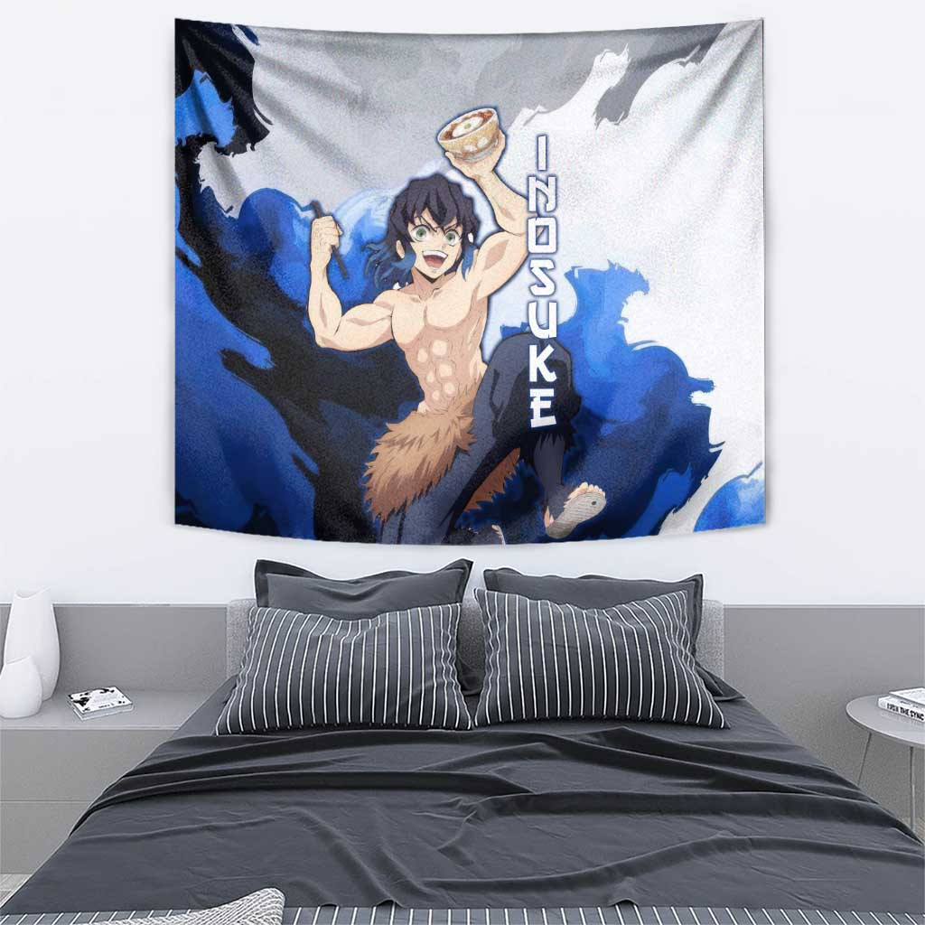 Inosuke Demon Slayer Tapestry Anime Style