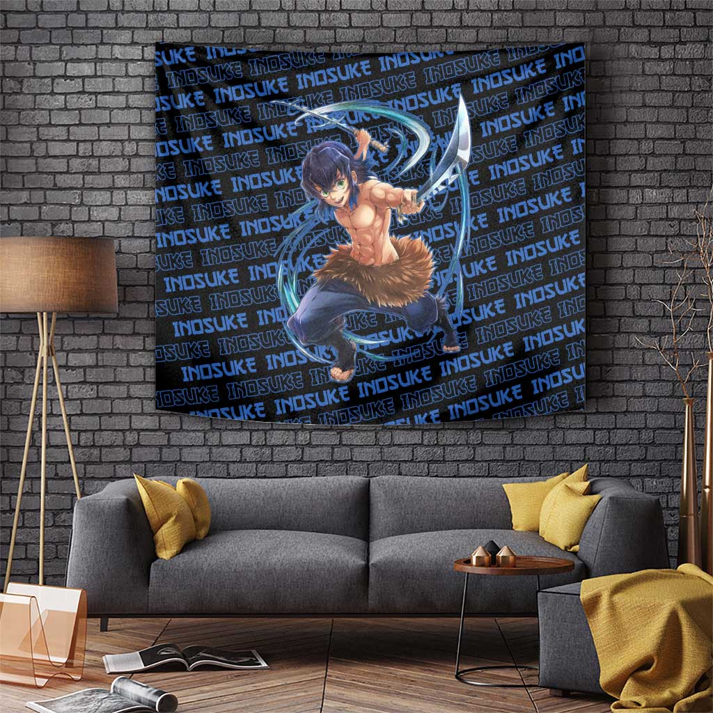 Inosuke Hashibira - Demon Slayer Tapestry Anime Japan Style