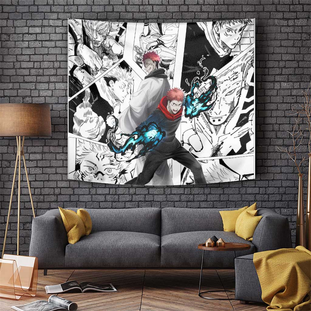 Itadori Yuji And Sukuna - Jujutsu Kaisen Tapestry Anime Japan Style