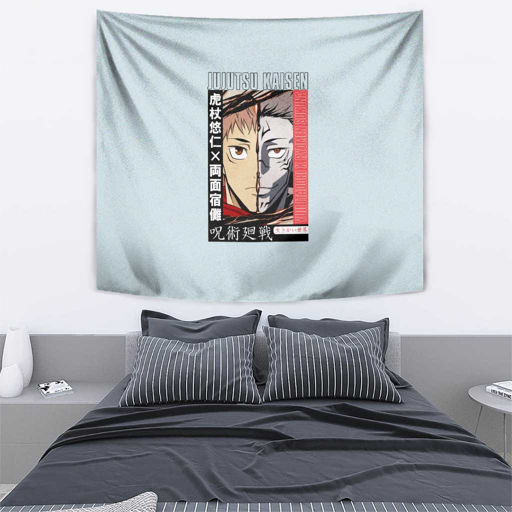 Itadori Yuuji X Ryomen Sukuna Jujutsu Kaisen Tapestry Anime Style