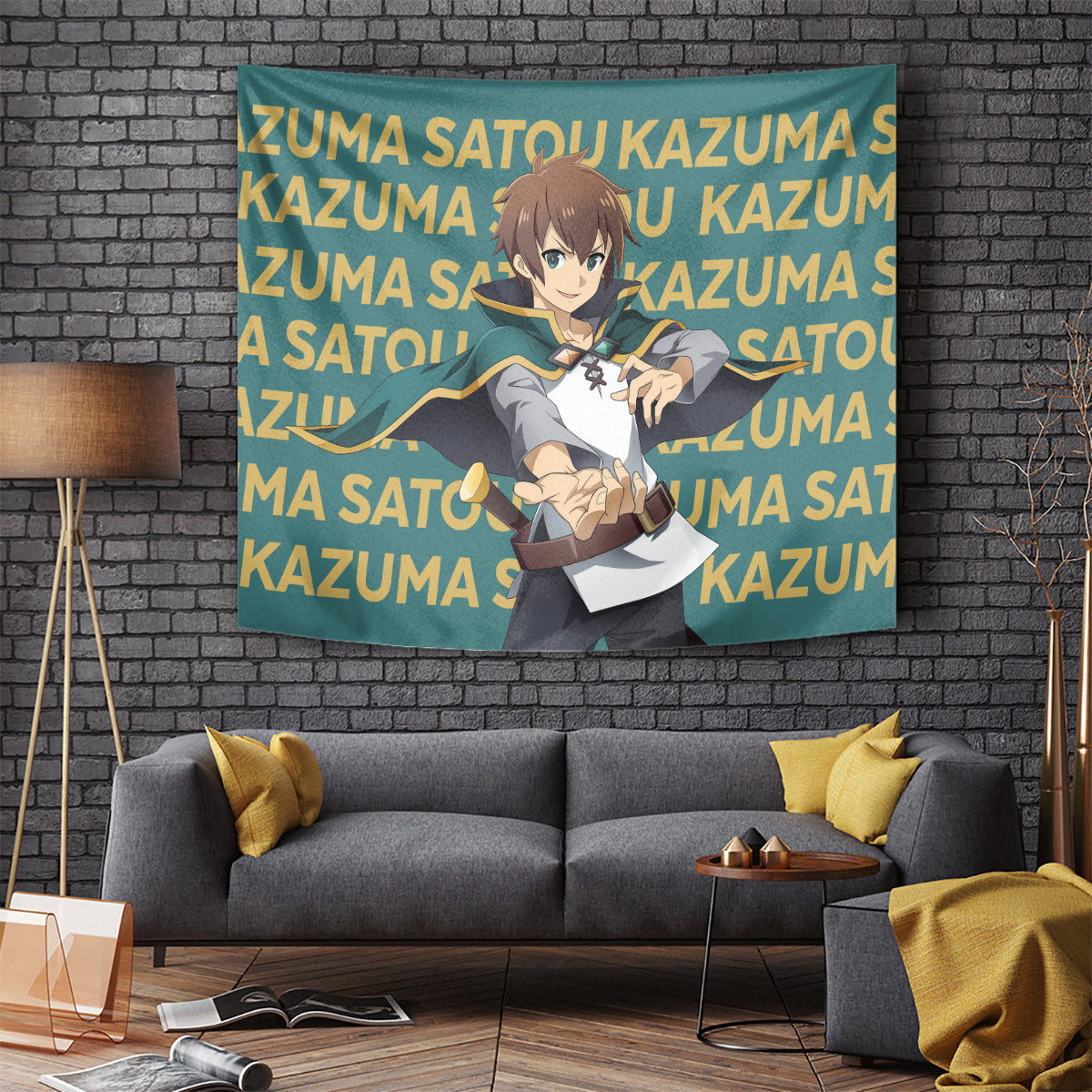 Kazuma Satou Konosuba Tapestry Anime Style