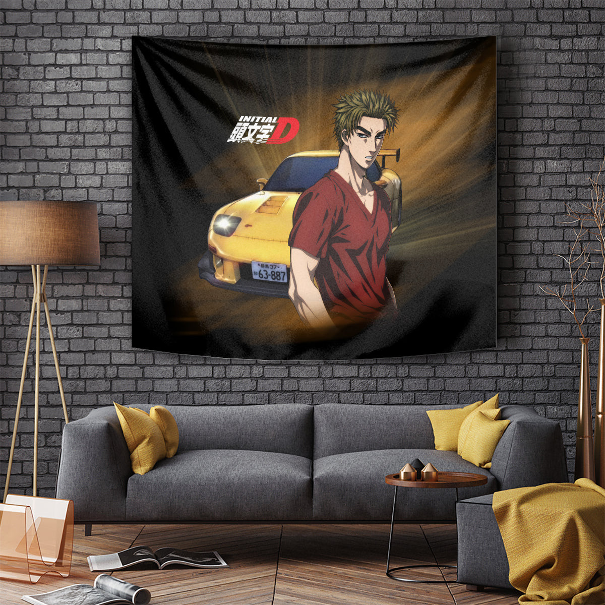 Keisuke Takahashi Initial D Tapestry Anime Style