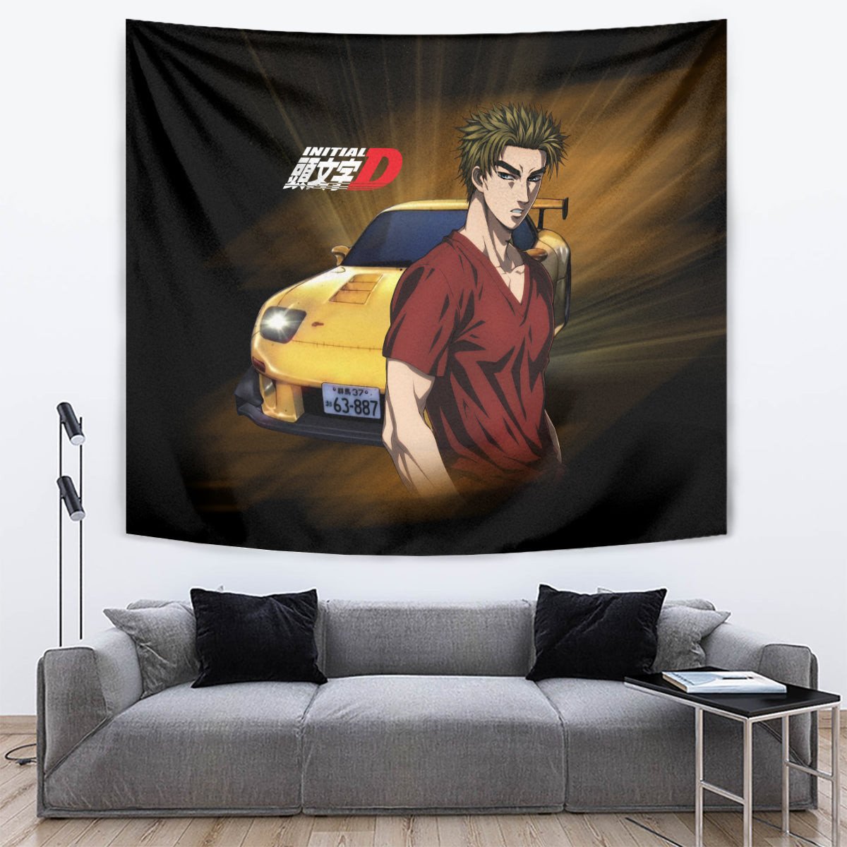 Keisuke Takahashi Initial D Tapestry Anime Style