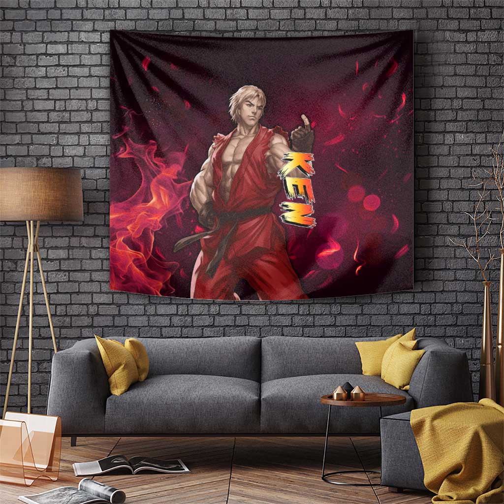 Ken - Street Fighter Tapestry Anime Style