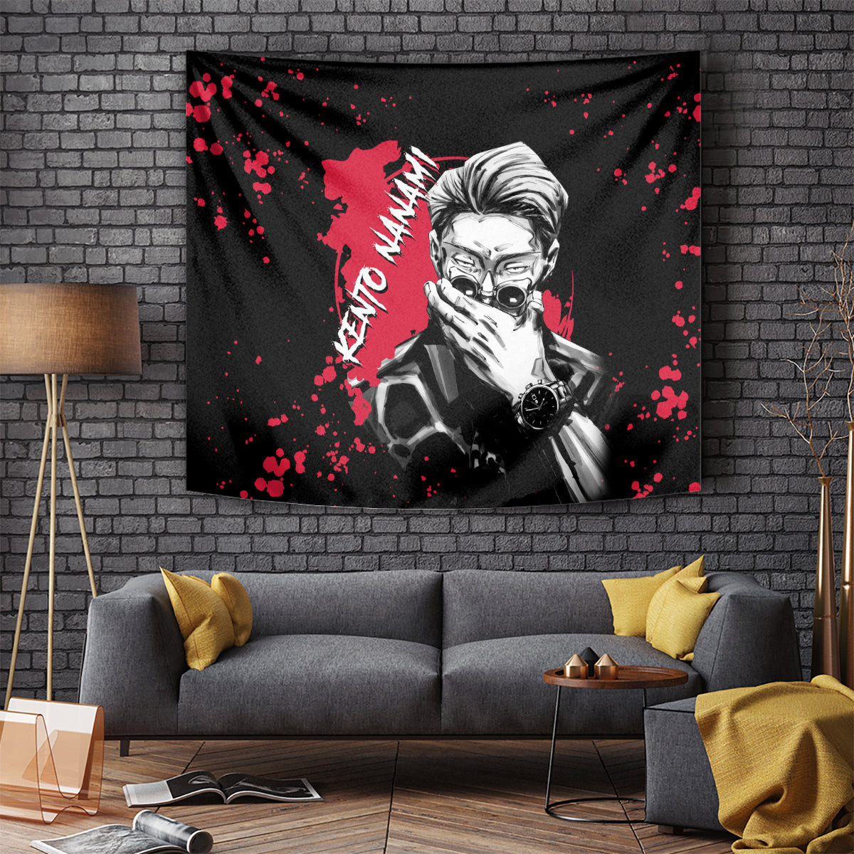 Kento Nanami Jujutsu Kaisen Tapestry Manga Style Art