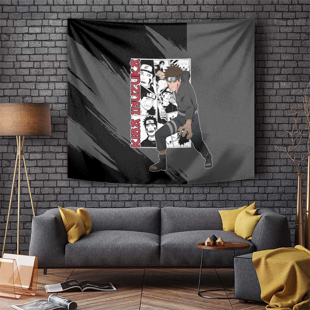 Kiba Inuzuka - Naruto Tapestry Anime Mix Manga Style
