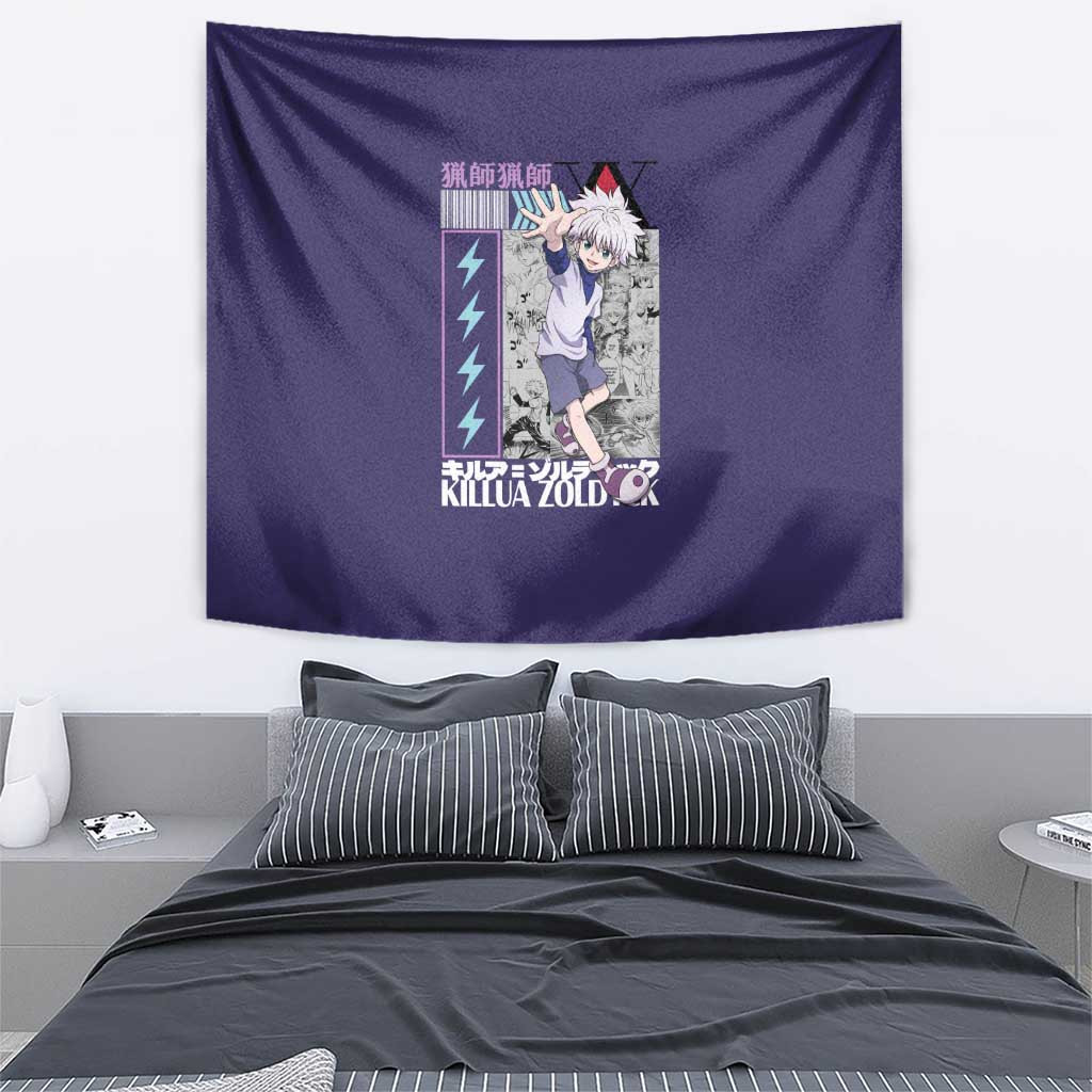 Killua Zoldyck V2 Hunter X Hunter Tapestry Anime Style