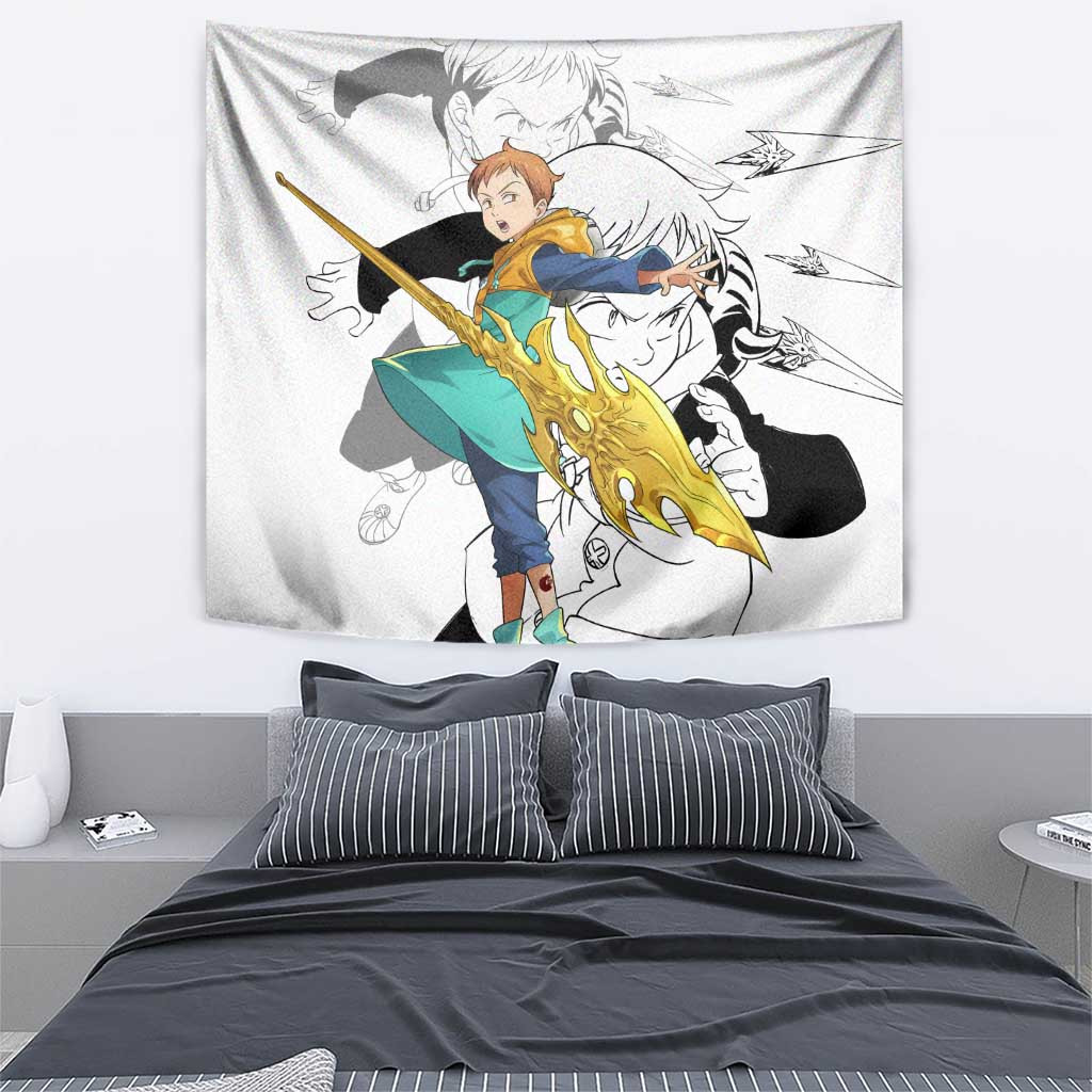 King - Nanatsu No Taizai Tapestry Anime Mix Manga Style