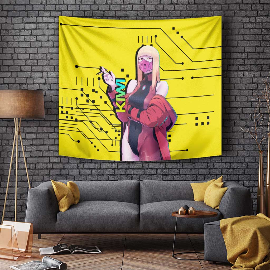 Kiwi - Cyberpunk Edgerunners Tapestry Anime Style