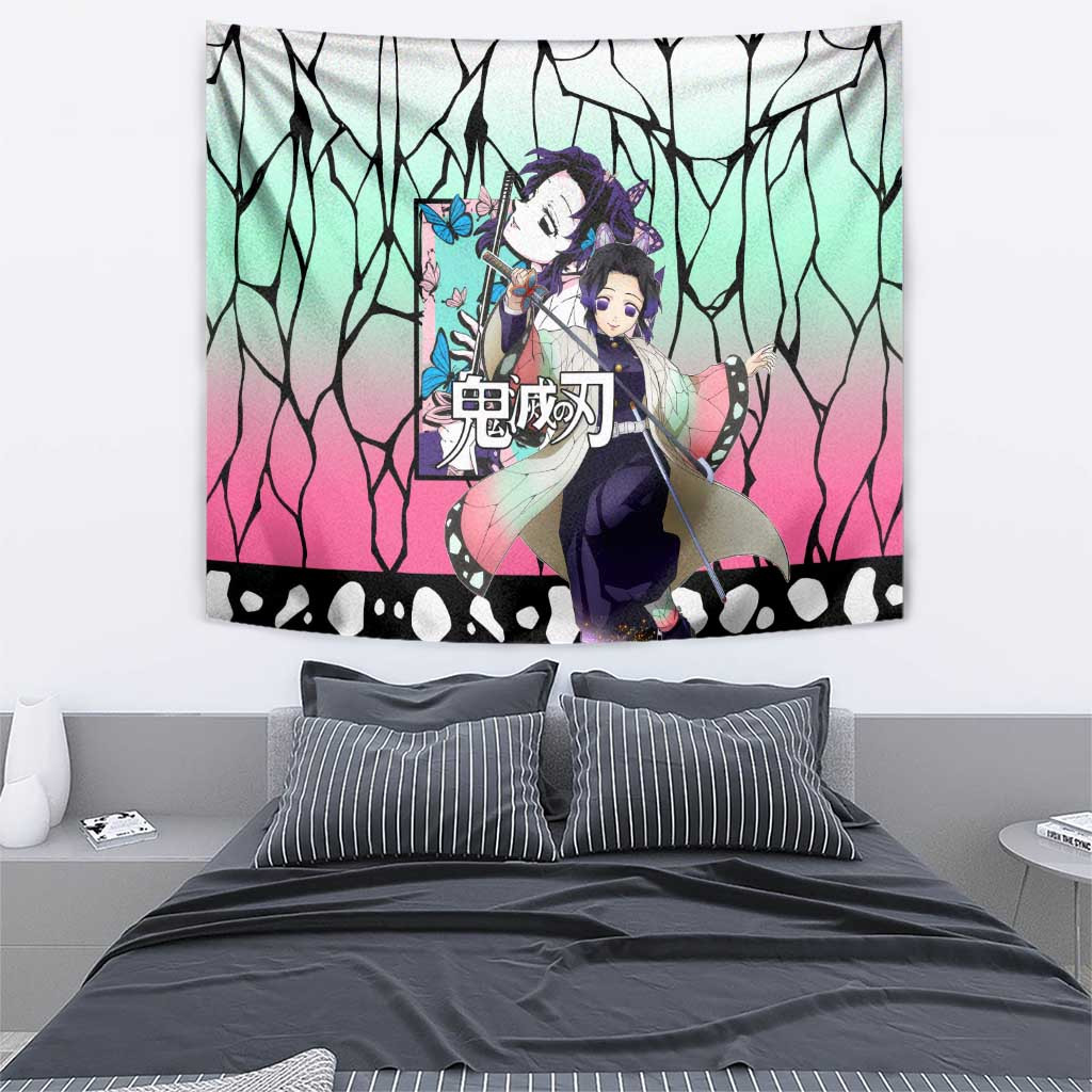 Kocho Shinobu Haori Demon Slayer Tapestry Anime Style