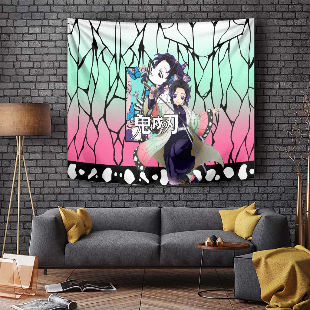 Kocho Shinobu Haori Demon Slayer Tapestry Anime Style
