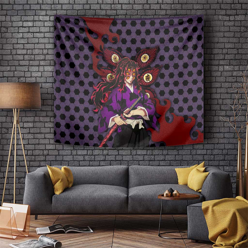 Kokushibou - Demon Slayer Tapestry Anime Style