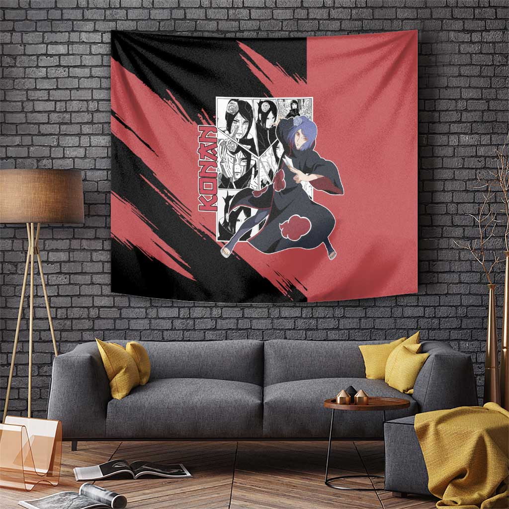 Konan - Naruto Tapestry Anime Mix Manga Style