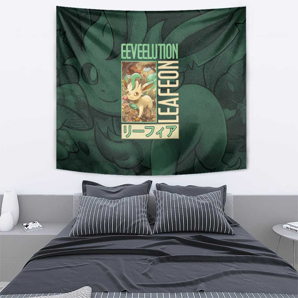 Leafeon Pokemon Tapestry Anime Style
