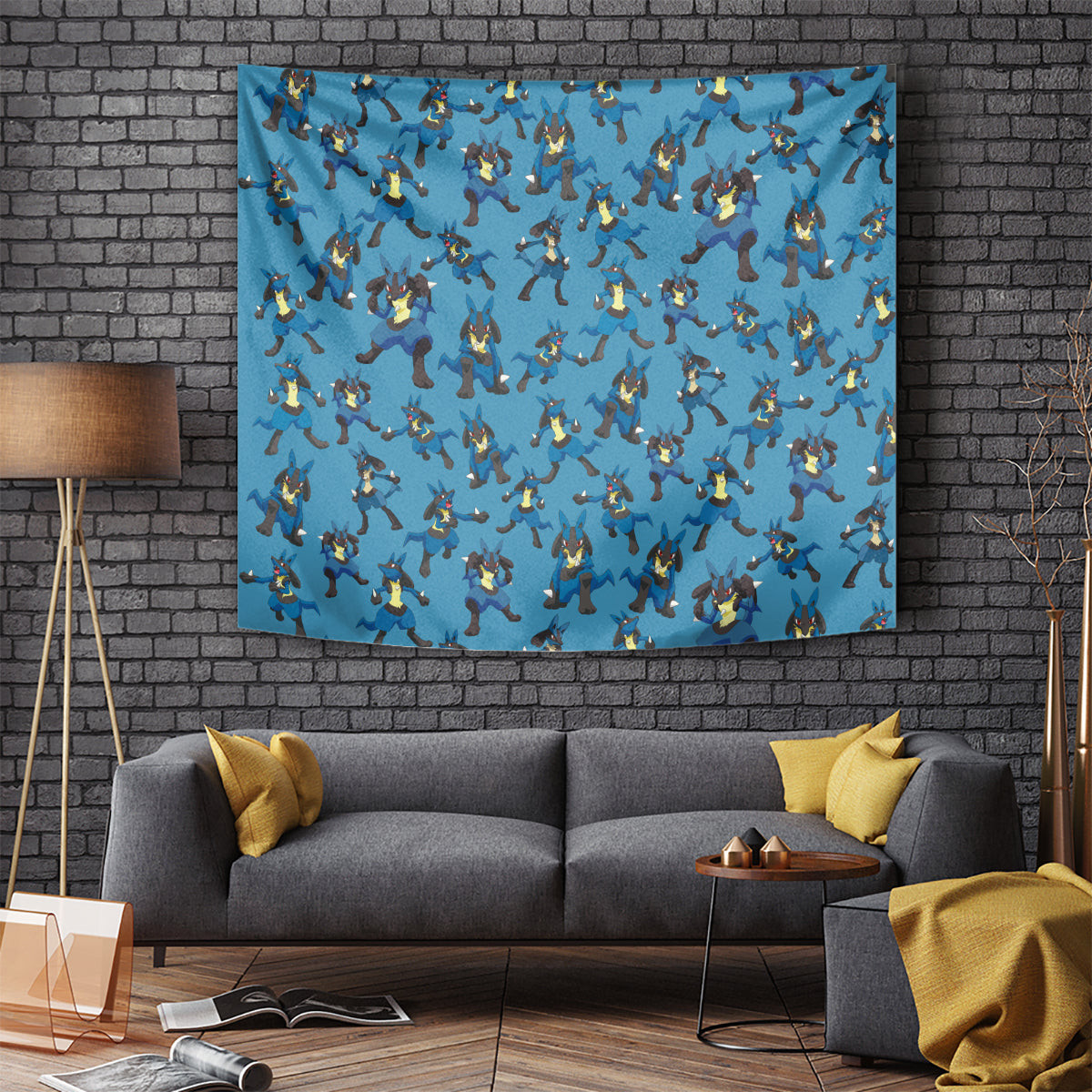Lucario Pattern Style Tapestry