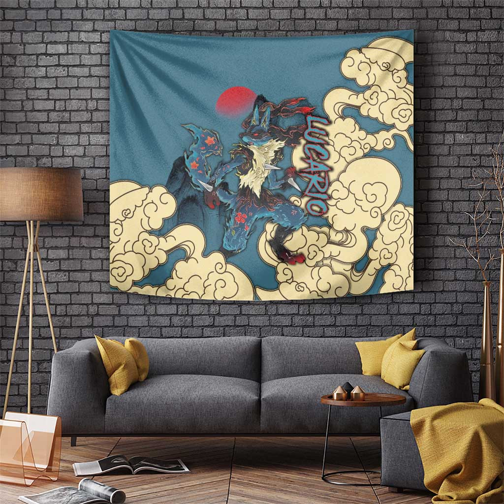 Lucario - Pokemon Tapestry Anime Japan Art Style