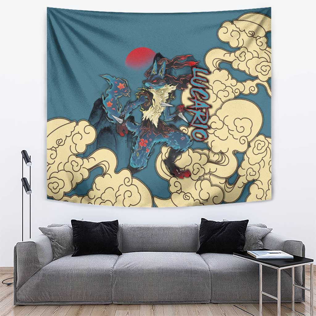 Lucario - Pokemon Tapestry Anime Japan Art Style