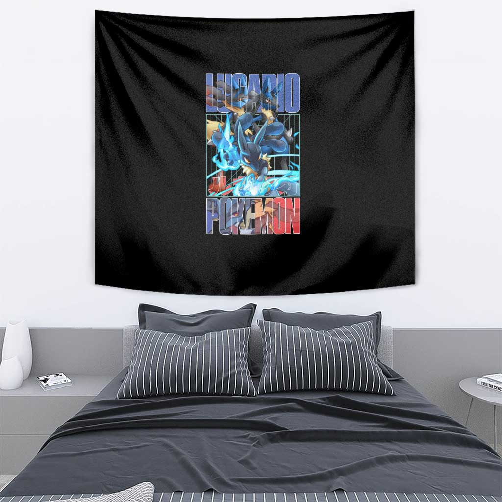 Lucario Pokemon Tapestry Anime Style