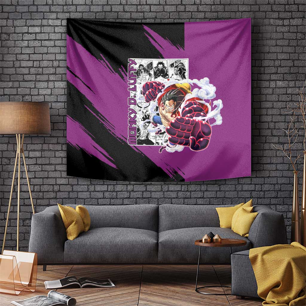 Luffy Gear 4 - One Piece Tapestry Anime Mix Manga Style