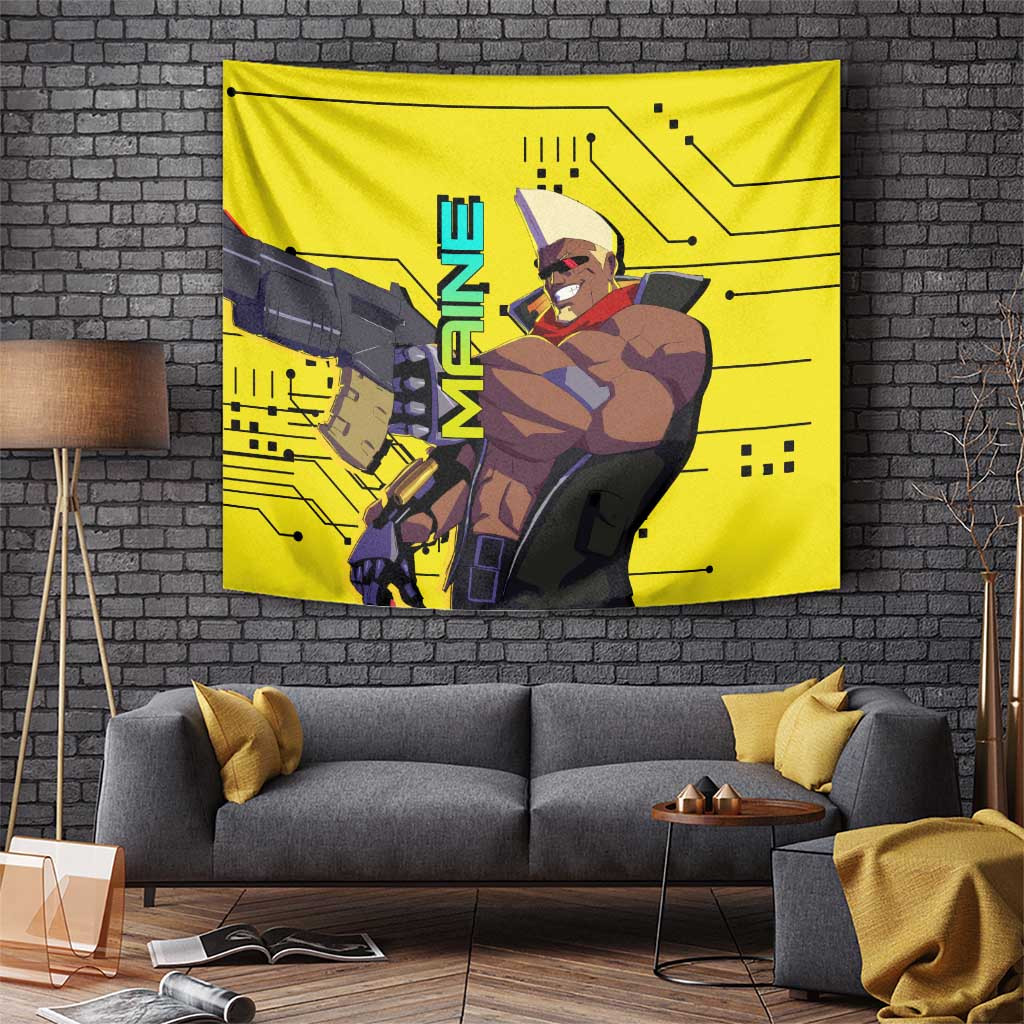 Maine - Cyberpunk Edgerunners Tapestry Anime Style