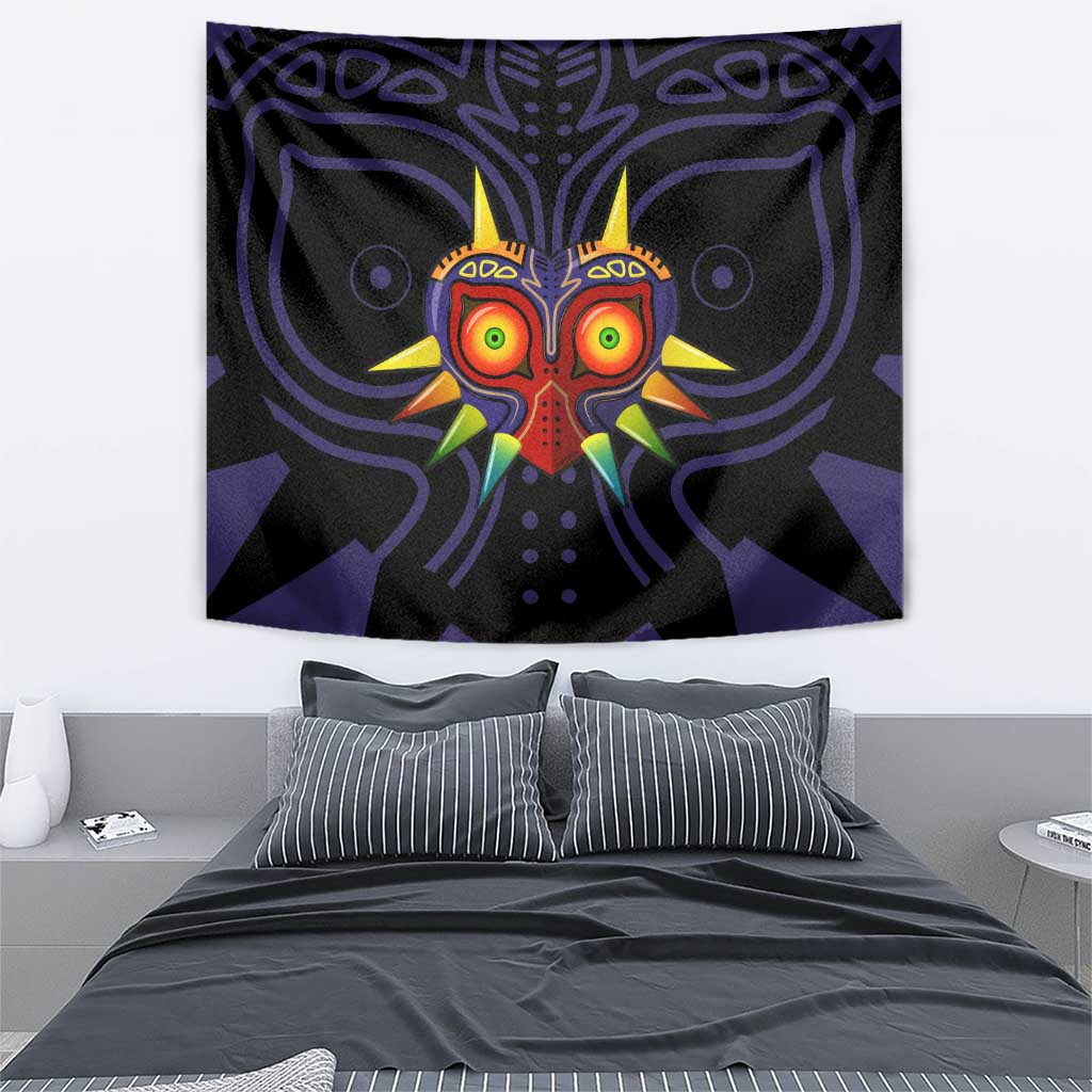 Majoras Mask Zelda Tapestry Abtract Style