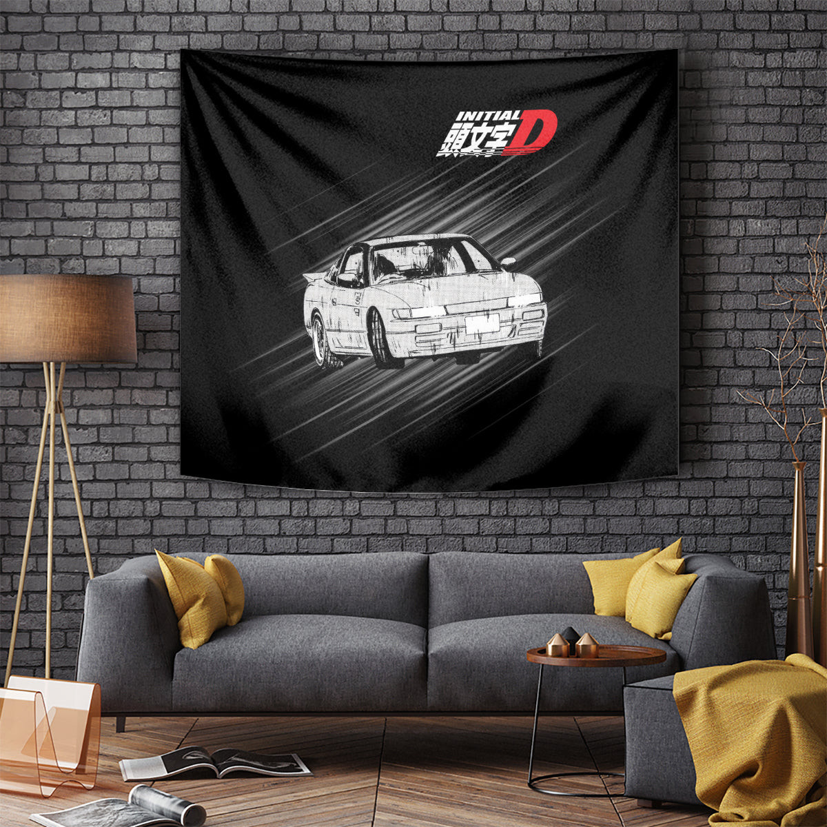 Mako Sato Sileighty Initial D Tapestry Manga Mix Anime Style