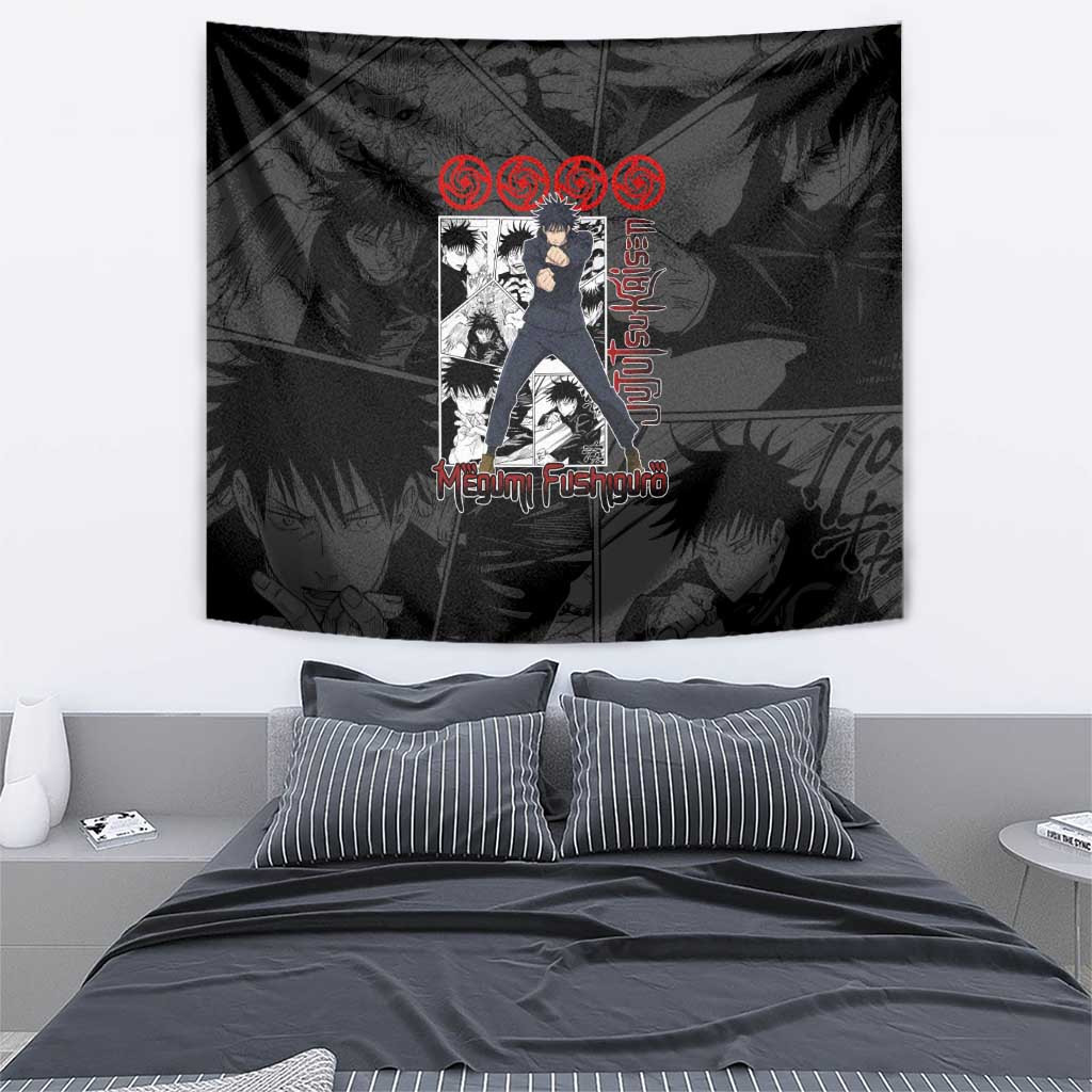 Megumi Fushiguro Jujutsu Kaisen Tapestry Anime Mix Manga Style