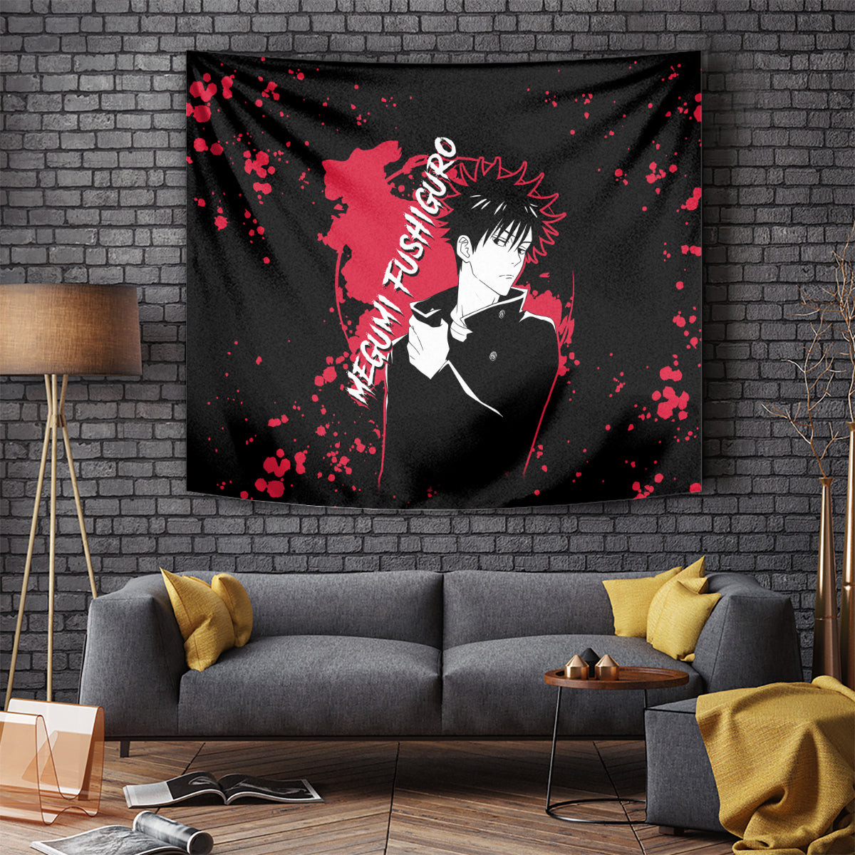 Megumi Fushiguro Jujutsu Kaisen Tapestry Manga Style Art