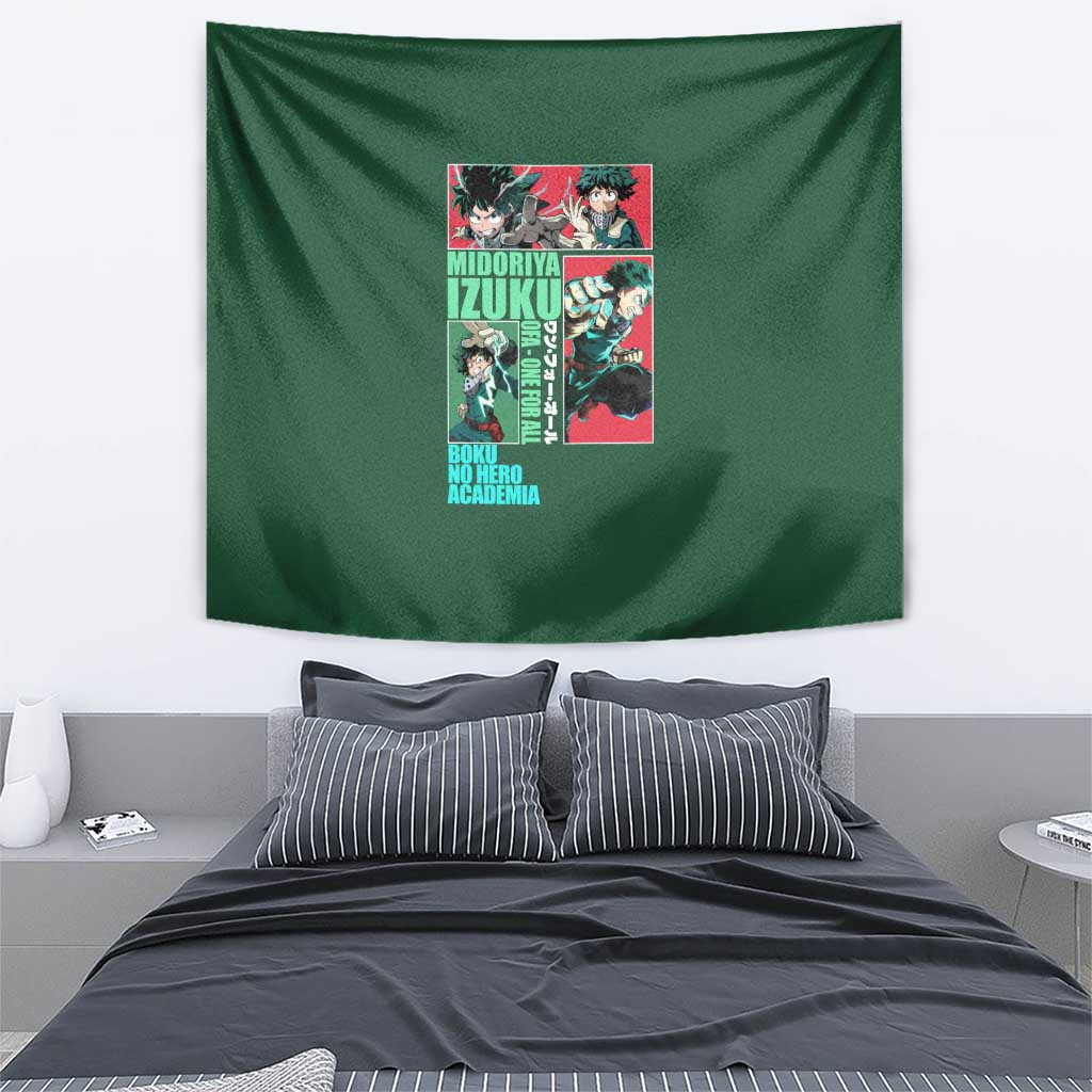 Midoriya Izuku My Hero Academia Tapestry Anime Style