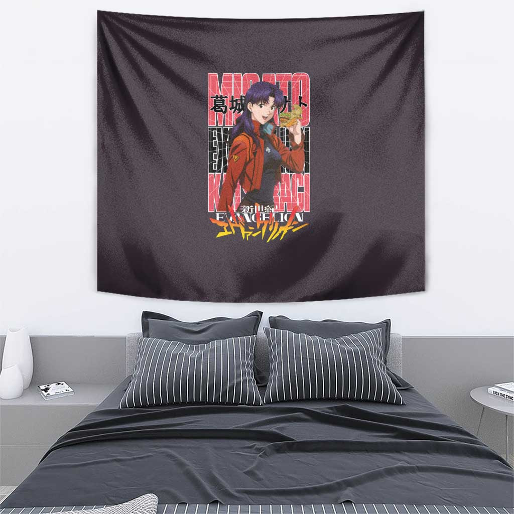 Misato Katsuragi Neon Genesis Evangelion Tapestry Anime Style