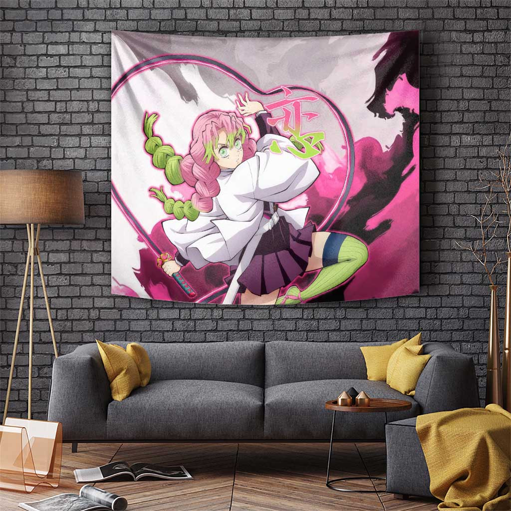 Mitsuri Kanroji - Demon Slayer Tapestry Anime Style