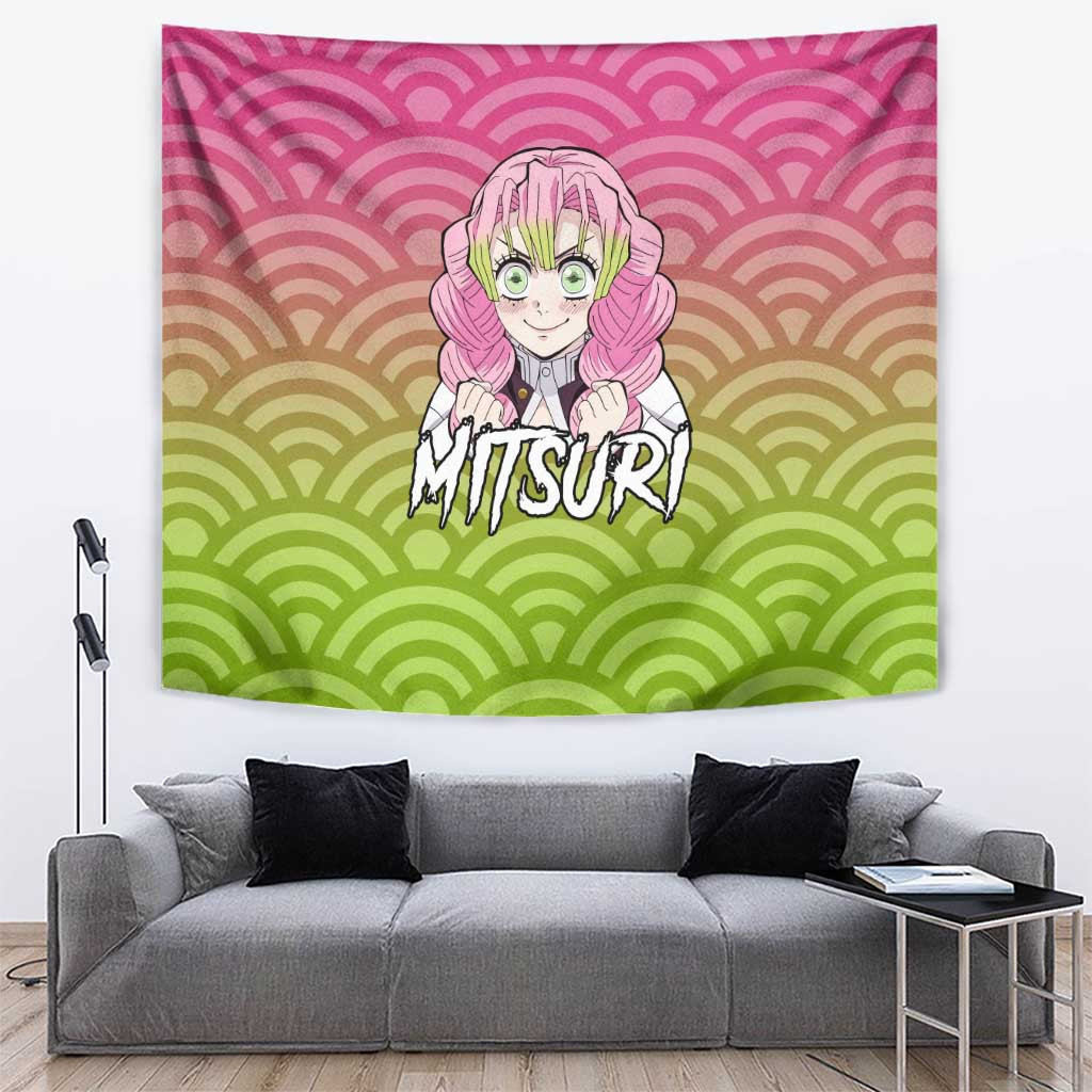 Mitsuri Kanroji - Demon Slayer Tapestry Anime Style