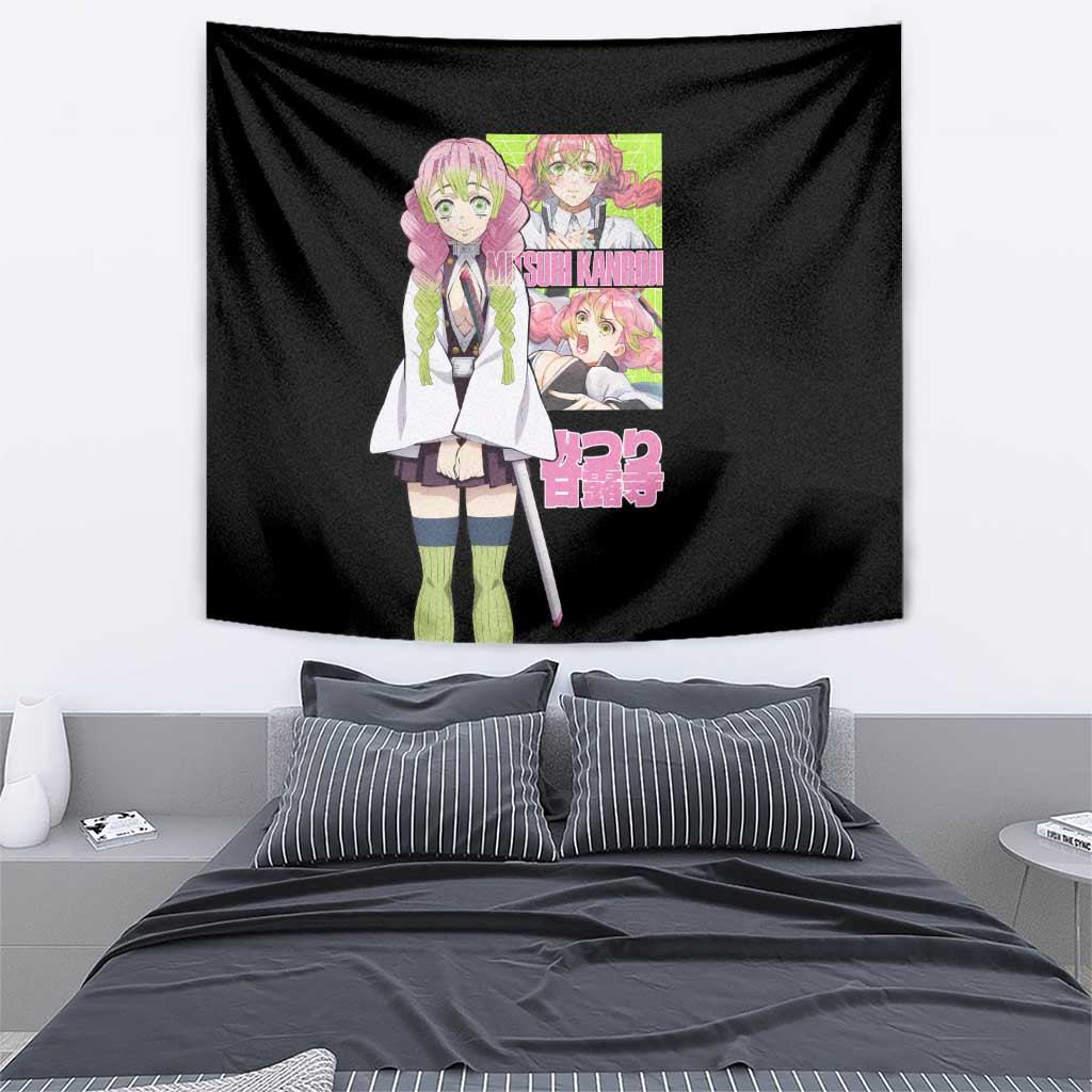 Mitsuri Kanroji V2 Demon Slayer Tapestry Anime Style