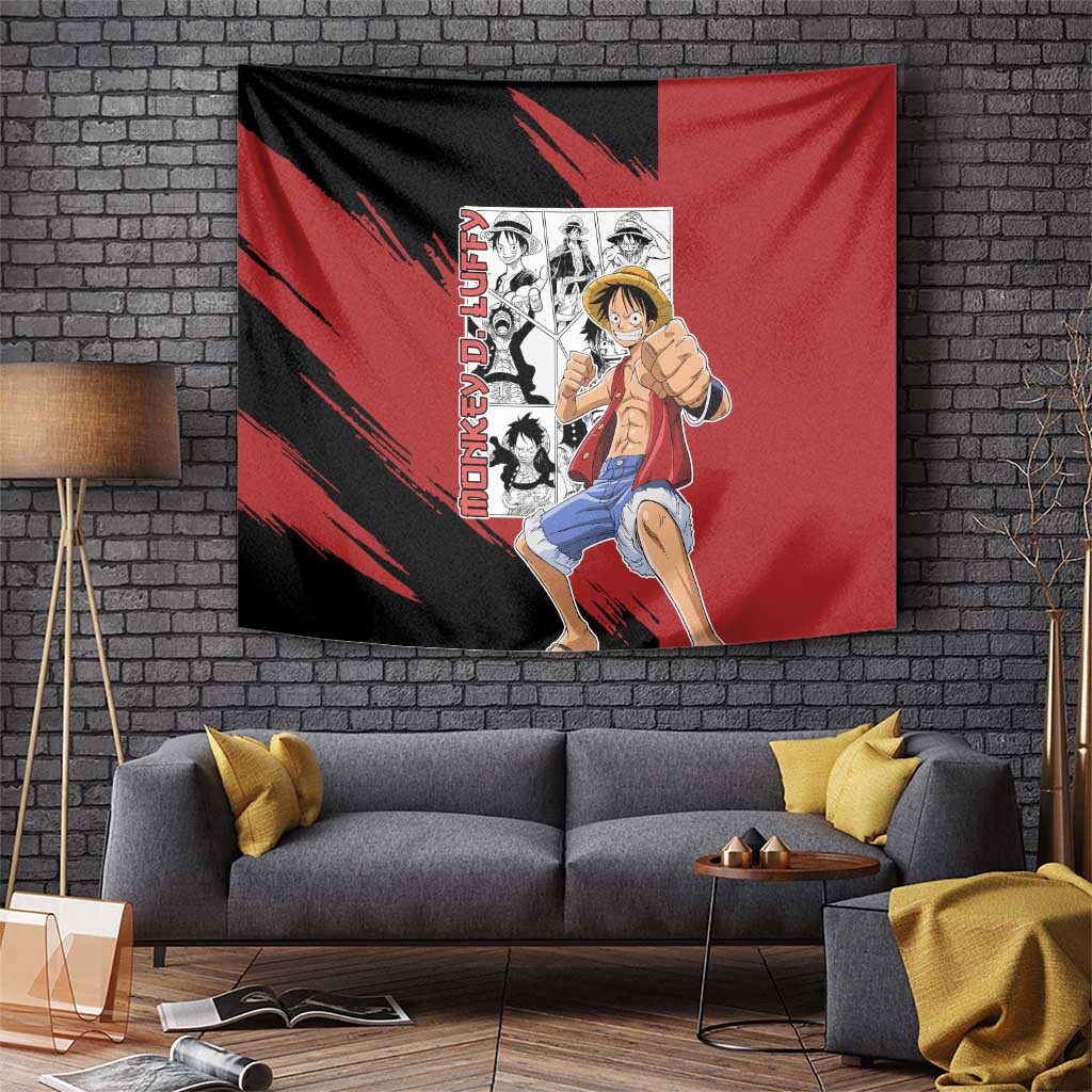 Monkey D Luffy - One Piece Tapestry Anime Mix Manga Style
