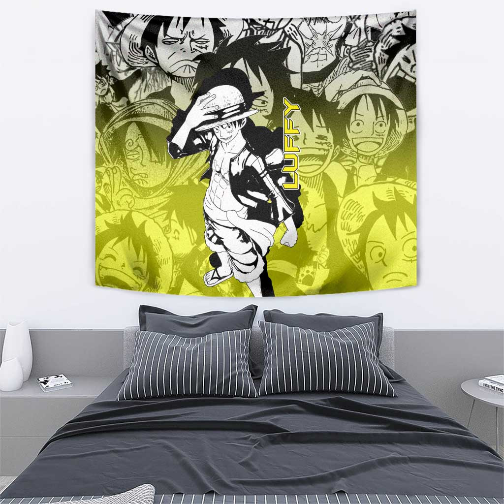 Monkey D Luffy One Piece Tapestry Manga Style