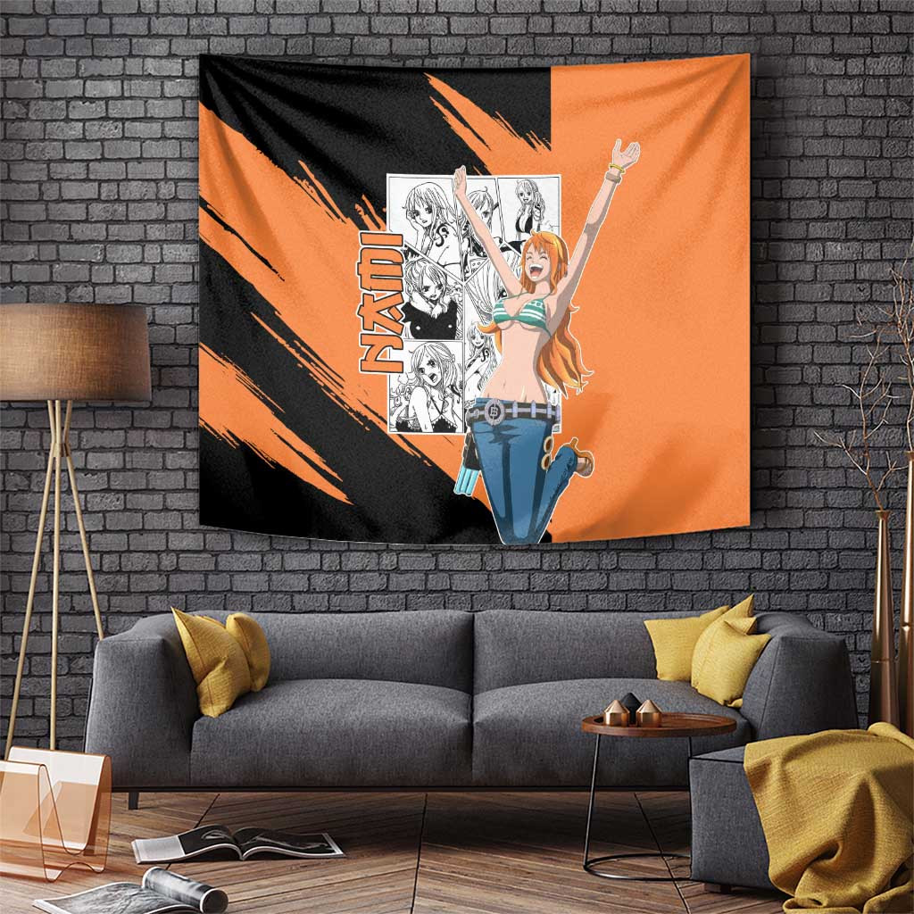 Nami - One Piece Tapestry Anime Mix Manga Style