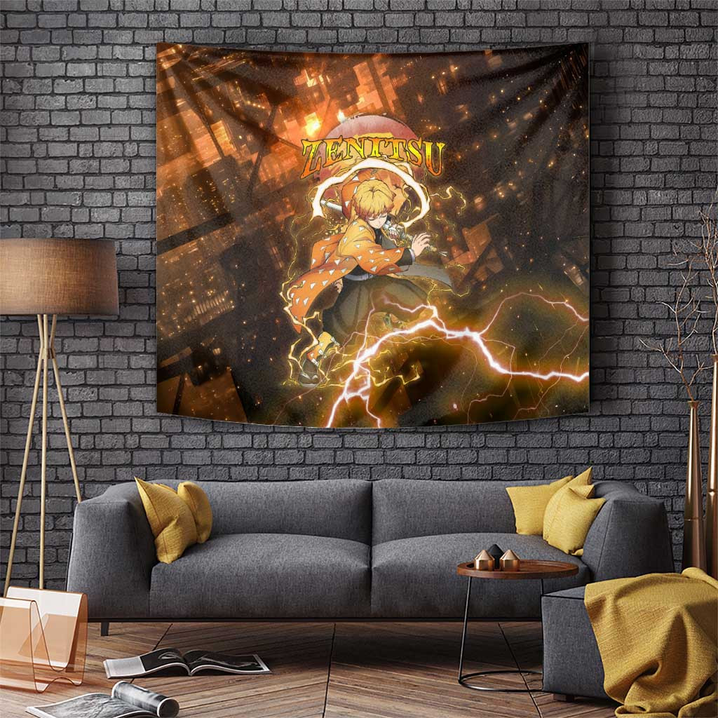 Nenitsu - Infinity Castle - Demon Slayer Tapestry Anime Style