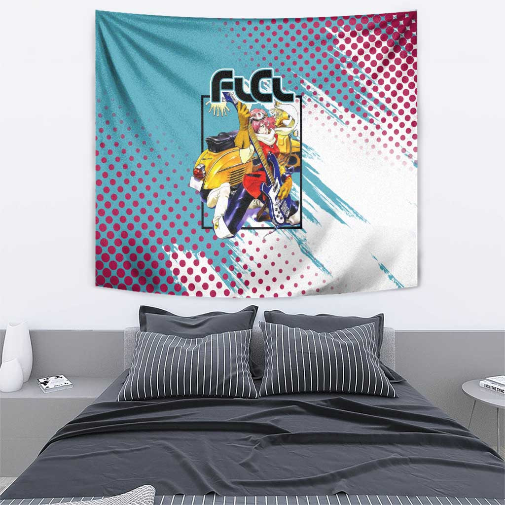 Neon Flcl Tapestry Anime Style
