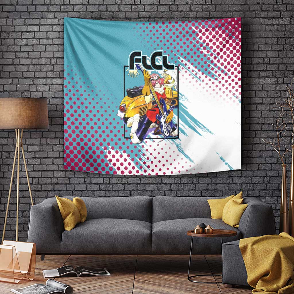 Neon Flcl Tapestry Anime Style