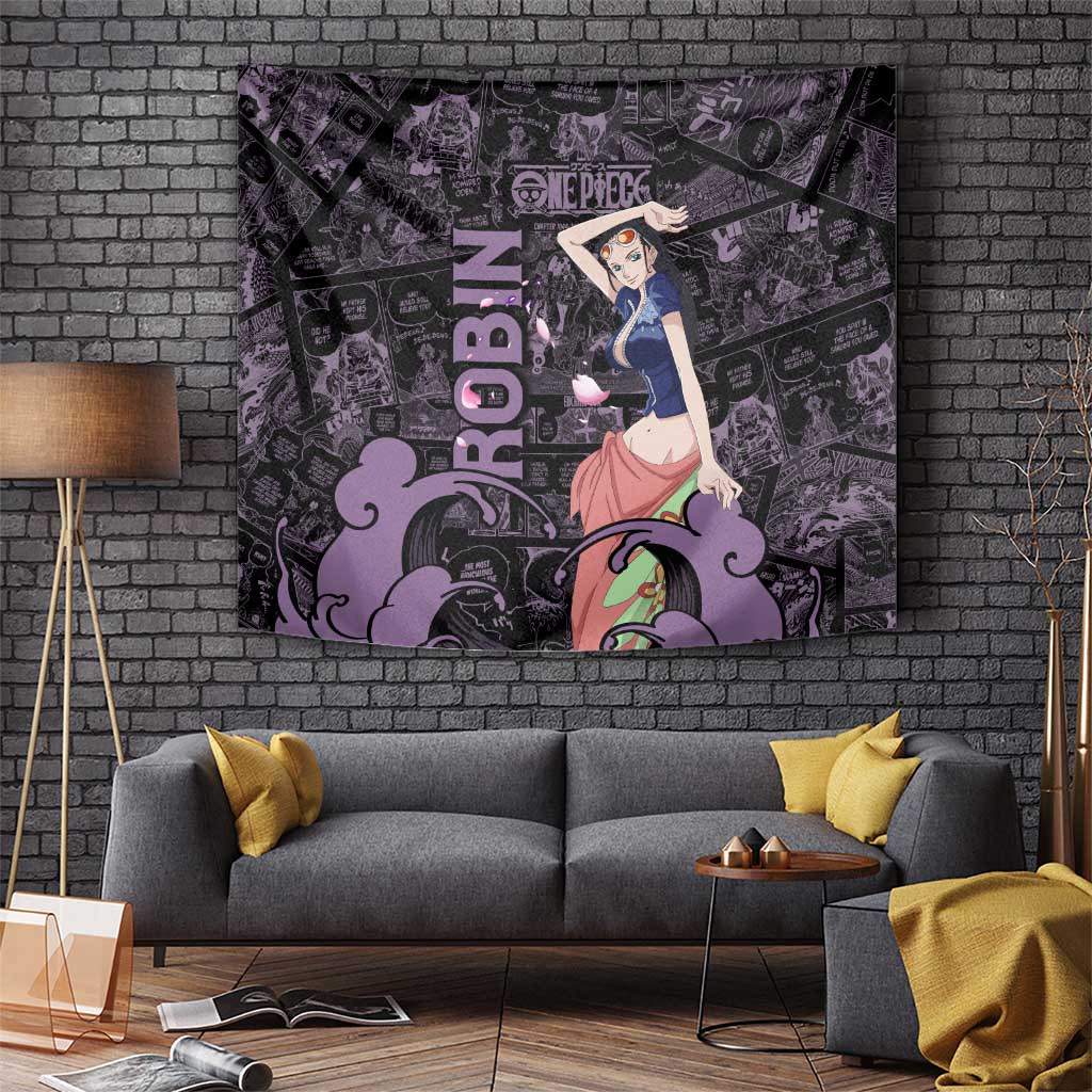 Nico Robin - One Piece Tapestry Pattern Manga Mix Anime Style