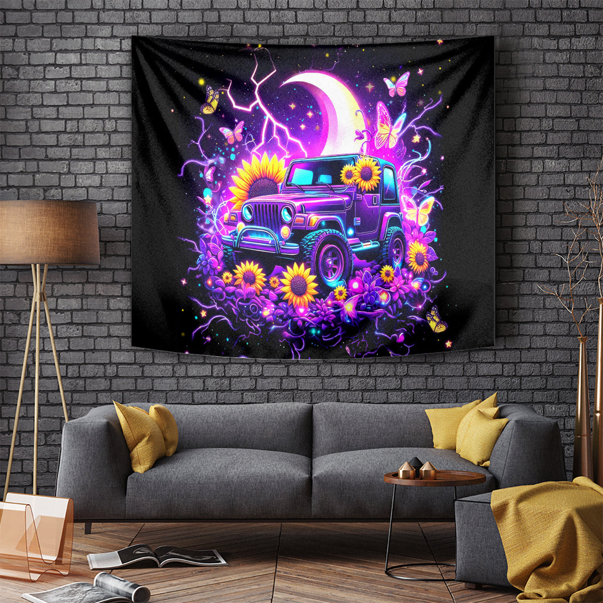Nigh Jeep Tapestry Jeep Girls Are Sunshine Mixed With A Little Hurricane Dt01